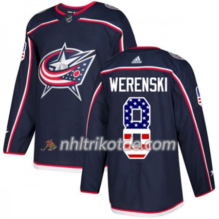 Blue Jackets Trikot Zach Werenski 8 Adidas 2017-2018 Marineblau USA Flag Fashion Authentic - Herren Blue Jackets Trikot Zach Werenski 8 Adidas 2017-2018 Marineblau USA Flag Fashion Authentic - Herren